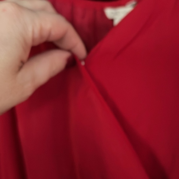 CATO Mystic Moon Jester Solid Red Cross Front Tiered Dress, Size 26/28, NWT. - Picture 4 of 10